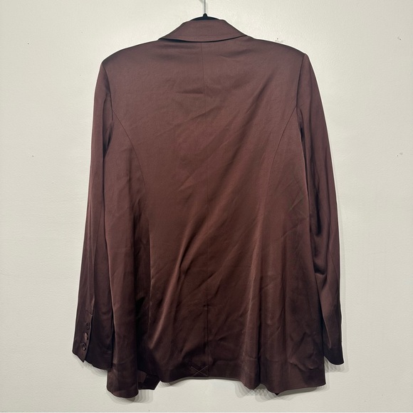 Favorite Daughter Peak Lapel Satin Blazer Jacket Large - Picture 7 of 13